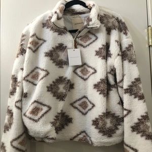 Thread & Supply sherpa 1/4 zip Aztec